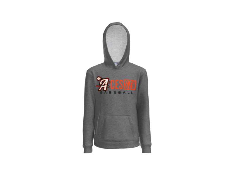 Aces SZN Baseball Youth Pullover Hoodie - Graphite Heather