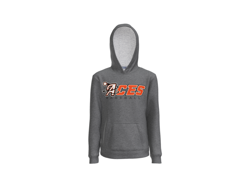 Aces Baseball Wordmark Youth Pullover Hoodie - Graphite Heather