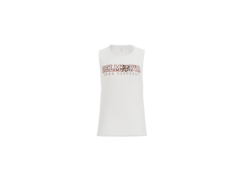 Delmarva Aces Baseball Wordmark Women's Flowy Muscle Tank - White