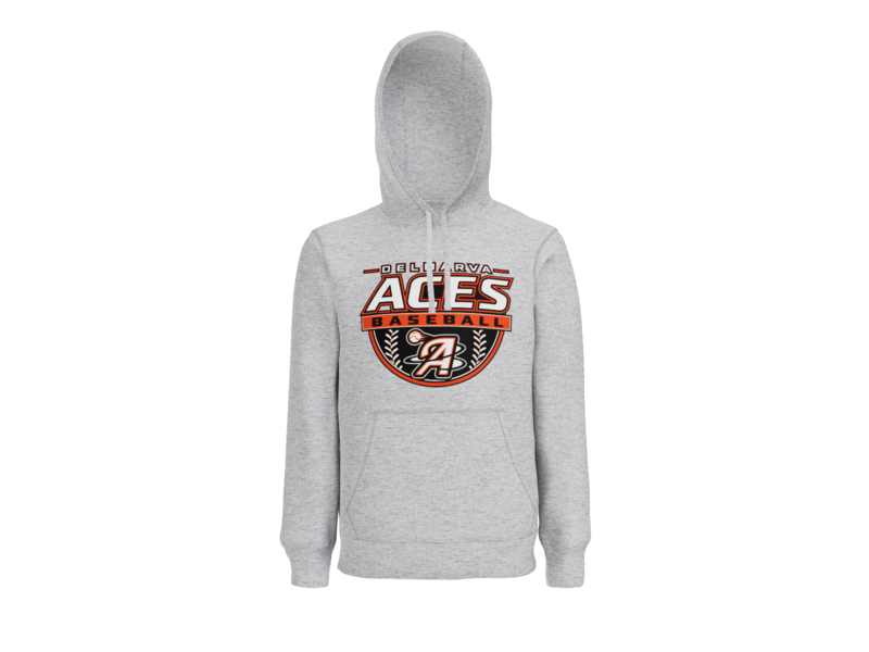 Delmarva Aces Baseball Crest Pullover Hoodie - Athletic Heather