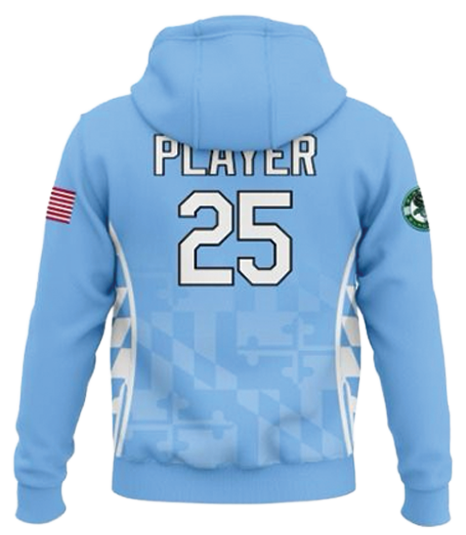 2026 Bigbie's LadySox Fully Sublimated Team Hoodie - White on Blue
