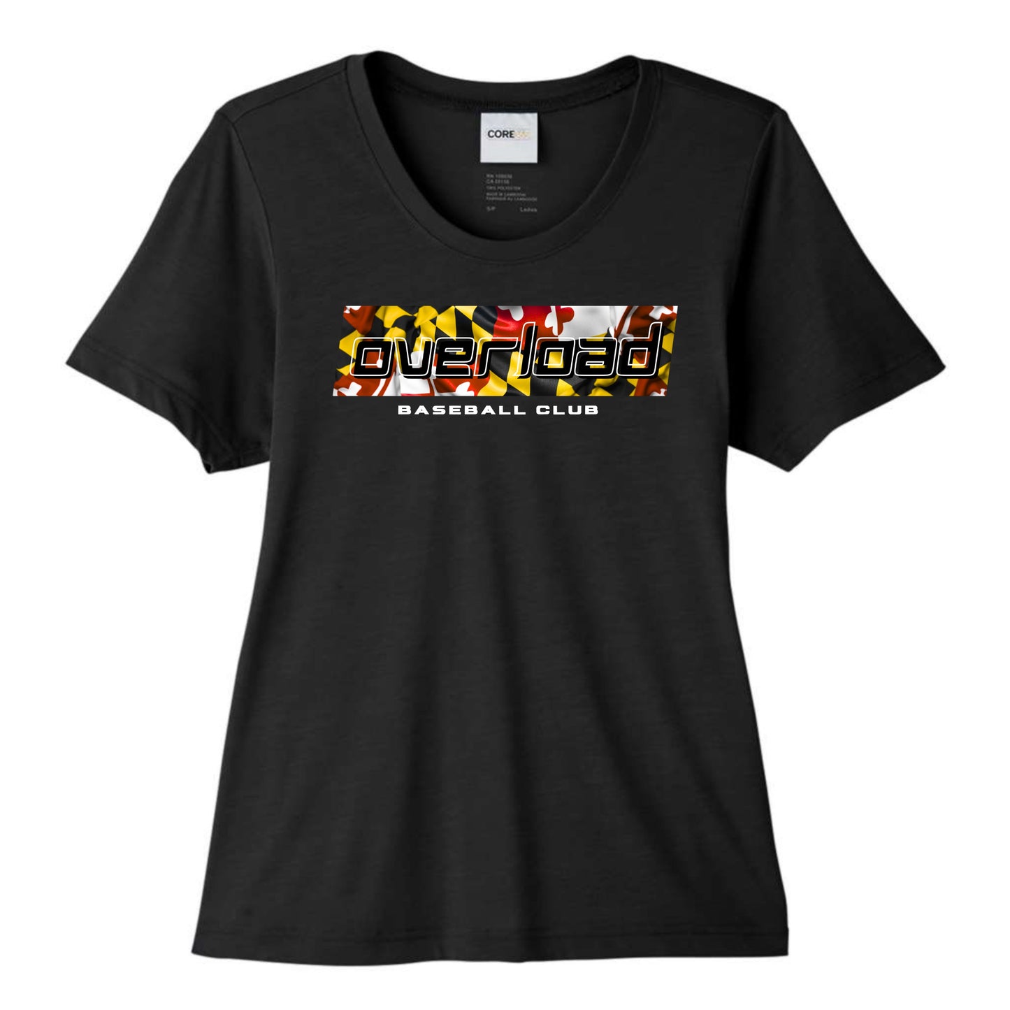 OverLoad Baseball Maryland Flag Women's Performance Tee