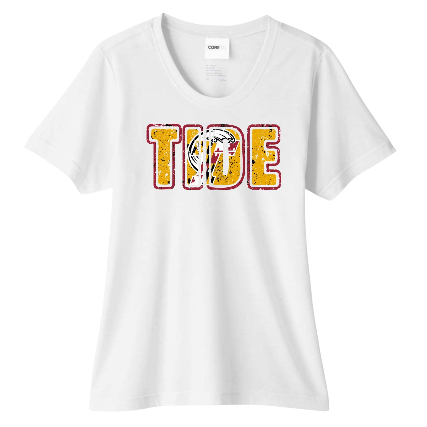 Calvert Tide Distressed TIDE Women's Performance Tee