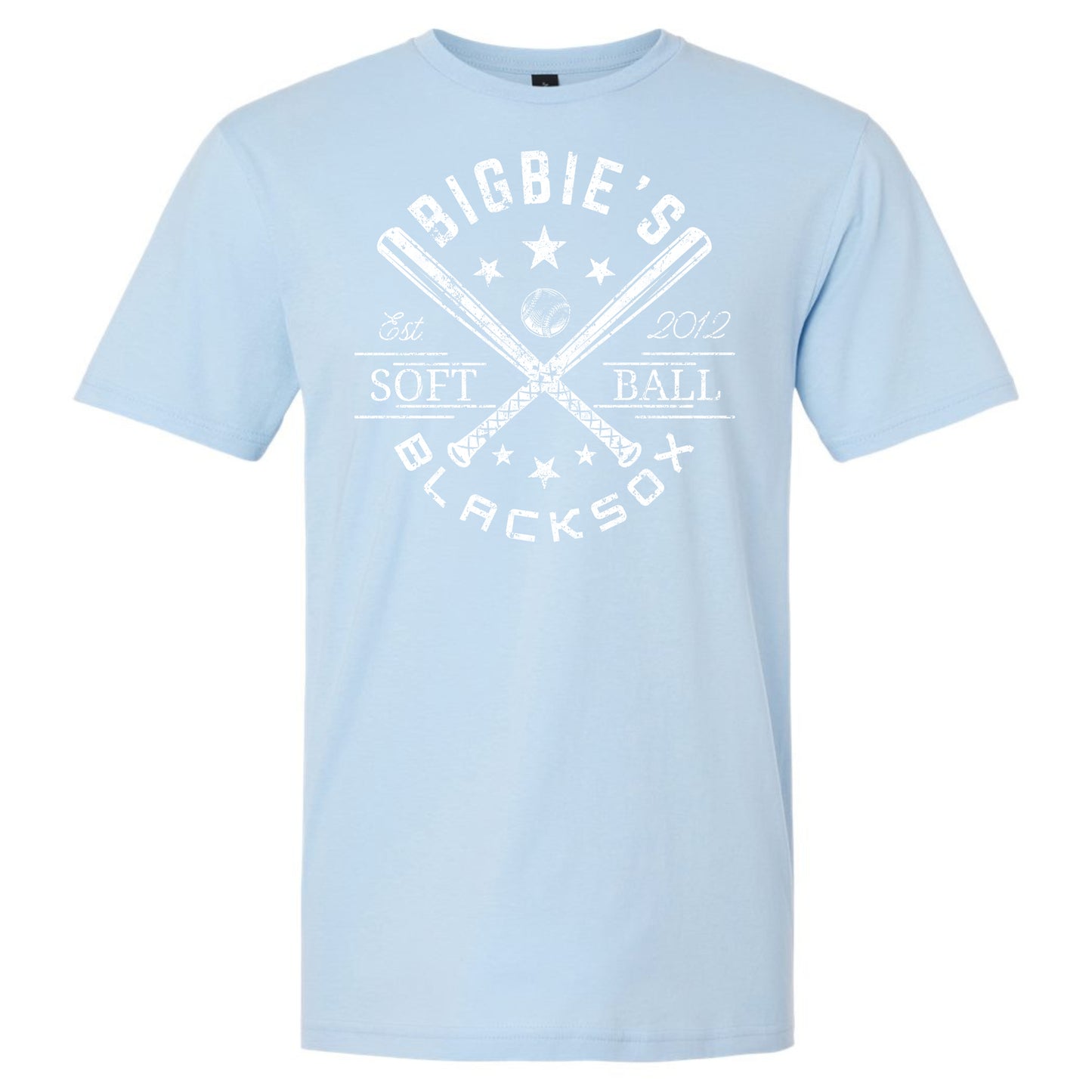Bigbie’s BlackSox Vintage Cross Bats Softball Unisex Tee