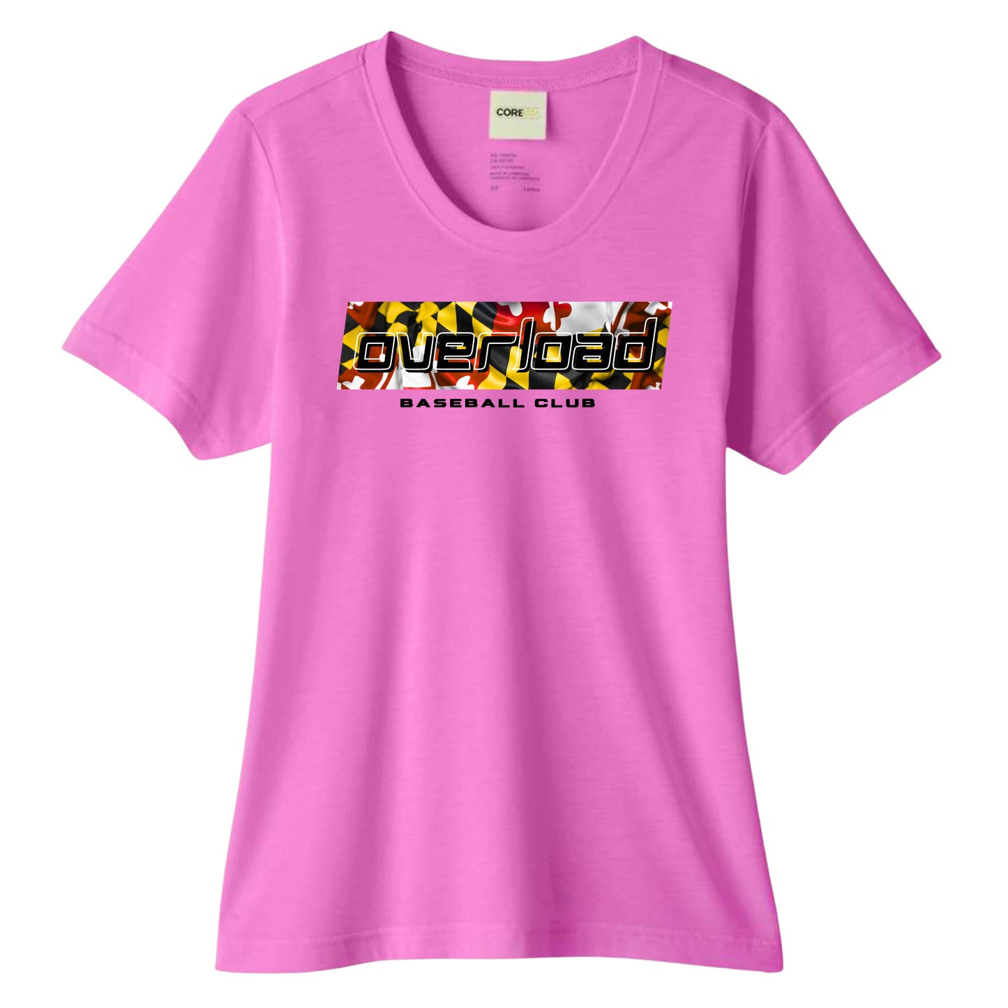 OverLoad Baseball Maryland Flag Women's Performance Tee