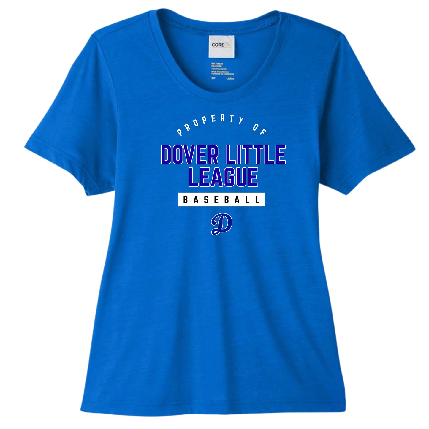 Property of Dover Little League Baseball Women's Performance Tee