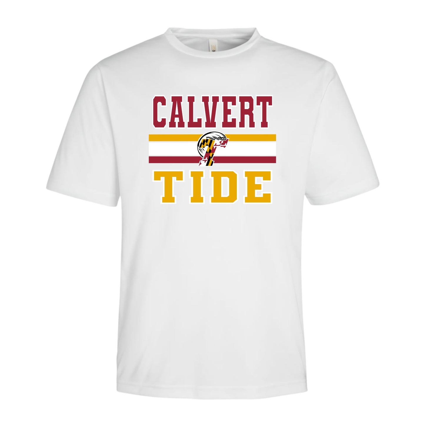Calvert Tide Retro Varsity Unisex Performance Tee