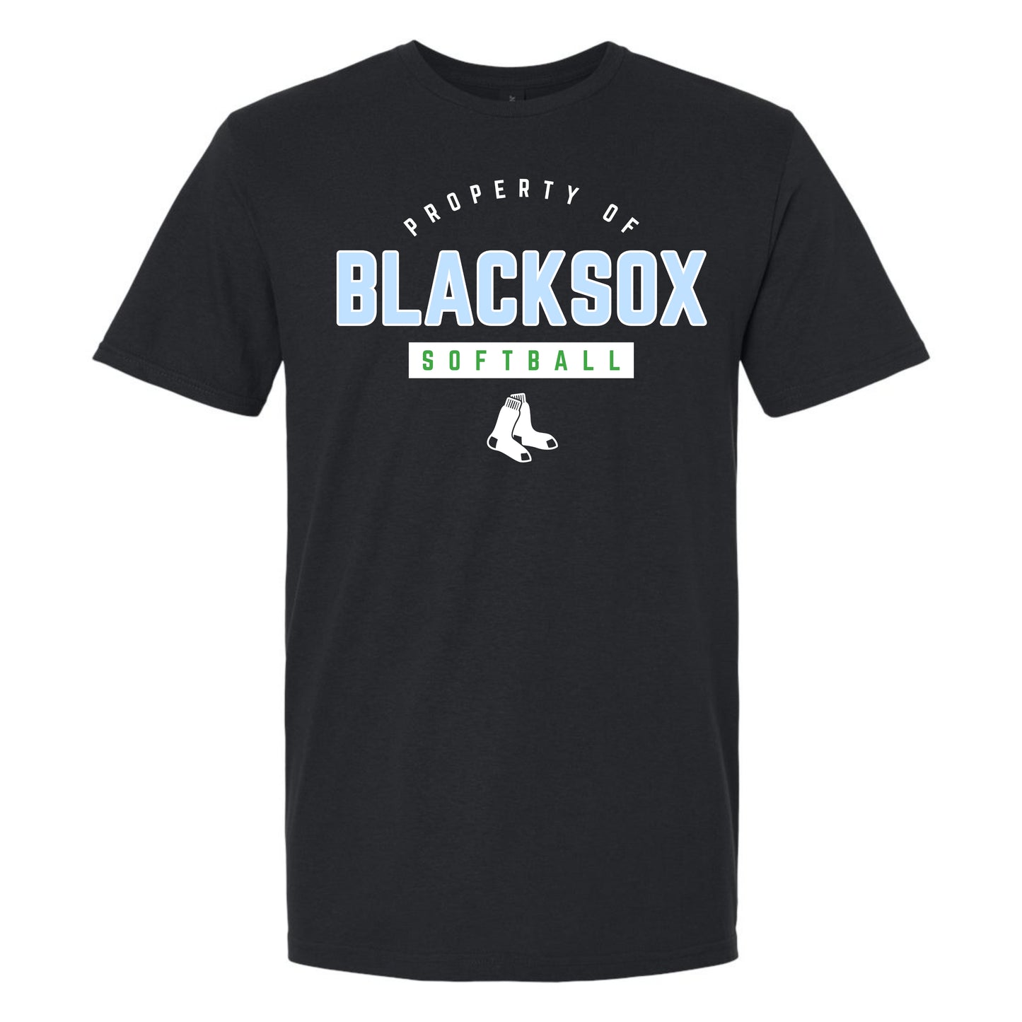 Bigbie’s BlackSox “Property Of” Softball Unisex Tee