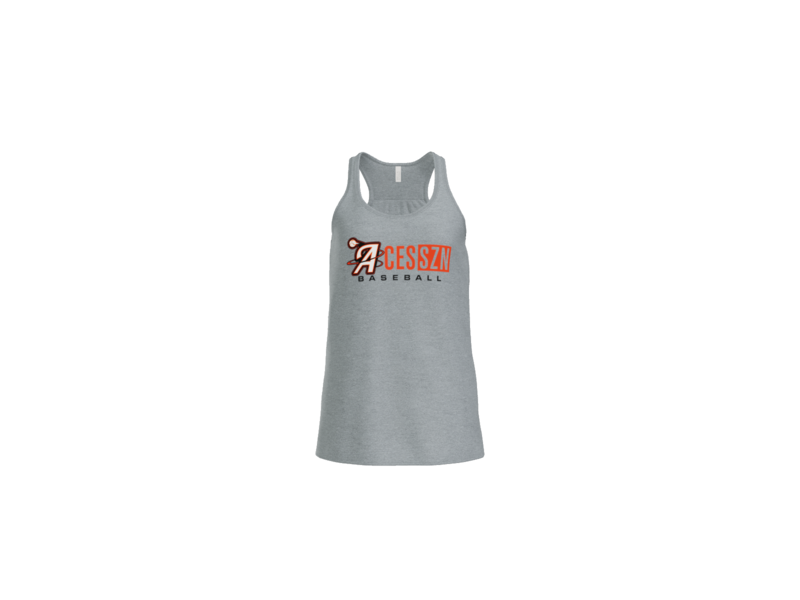 Aces SZN Baseball Women's Flowy Racerback Tank - Athletic Heather