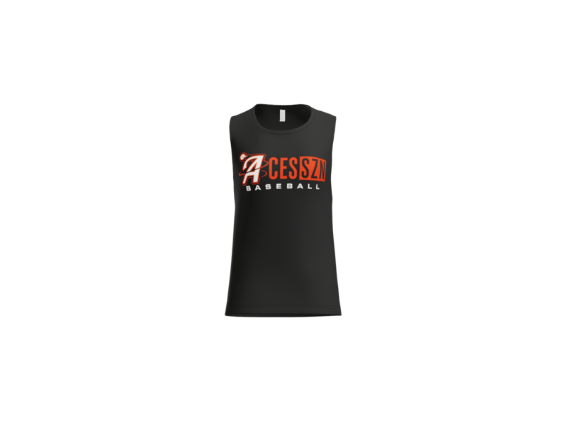 Aces SZN Baseball Women's Flowy Muscle Tank - Black