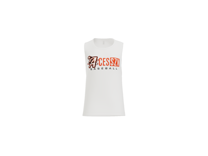 Aces SZN Baseball Women's Flowy Muscle Tank - White