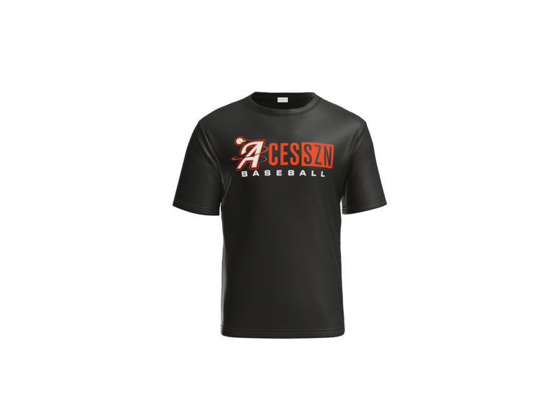 Aces SZN Baseball Performance Tee - Black