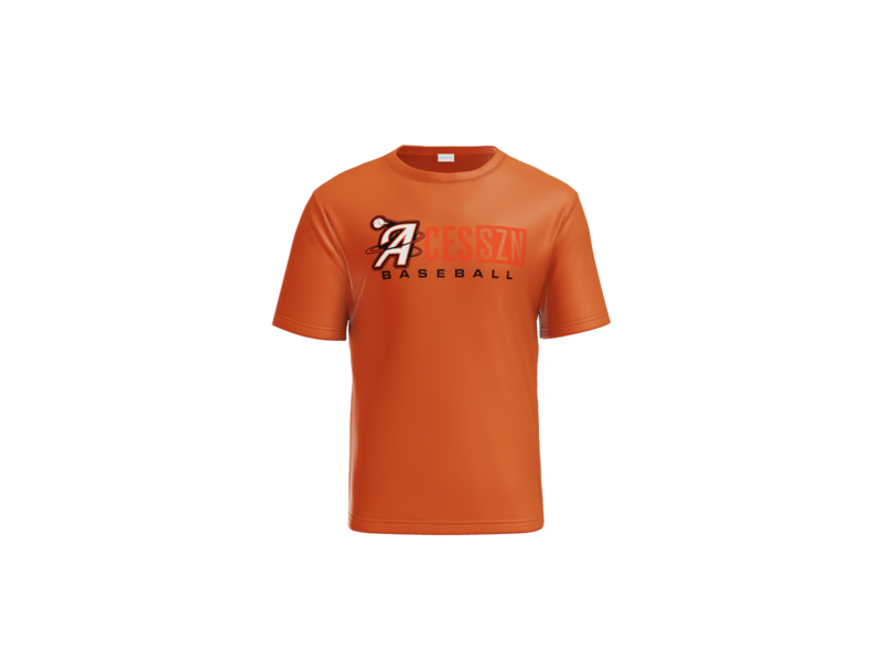 Aces SZN Baseball Performance Tee - Deep Orange