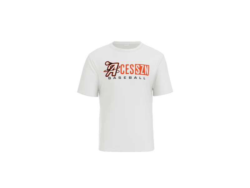 Aces SZN Baseball Performance Tee - White