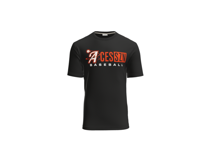 Aces SZN Baseball Cotton Touch Performance Tee - Black