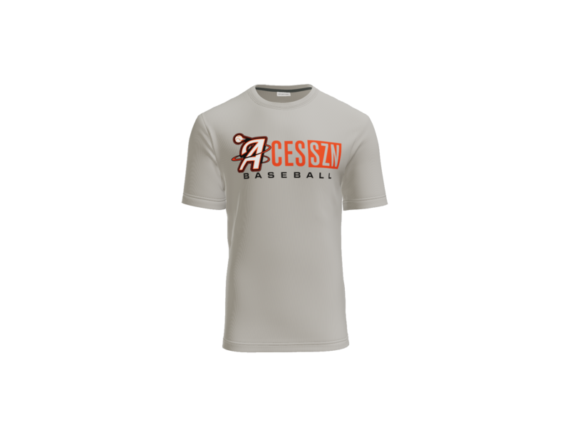 Aces SZN Baseball Cotton Touch Performance Tee - Silver