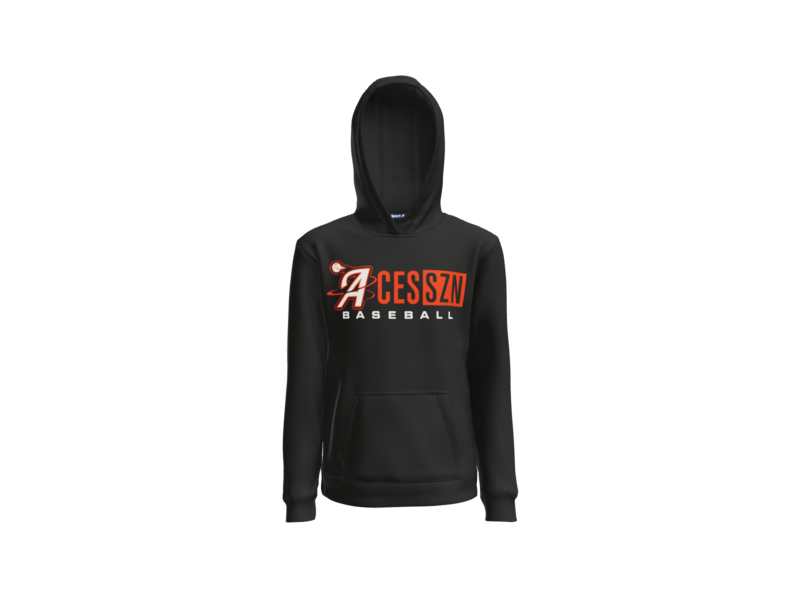 Aces SZN Baseball Youth Pullover Hoodie - Black
