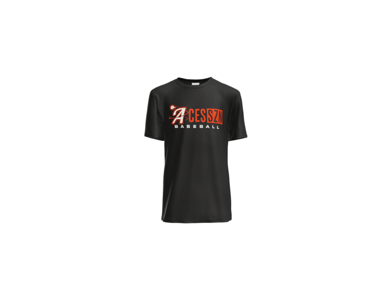 Aces SZN Baseball Youth Performance Tee - Black