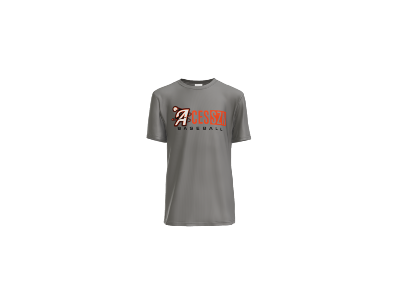 Aces SZN Baseball Youth Performance Tee - Grey Concrete