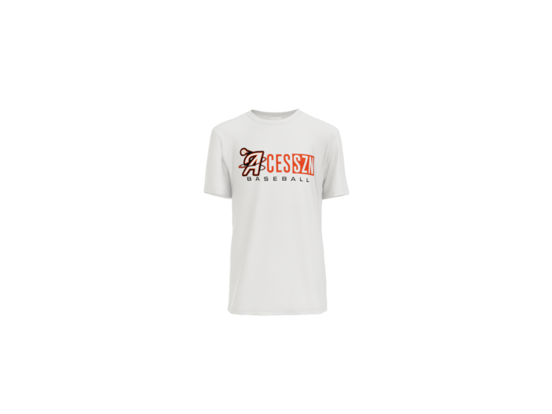 Aces SZN Baseball Youth Performance Tee - White