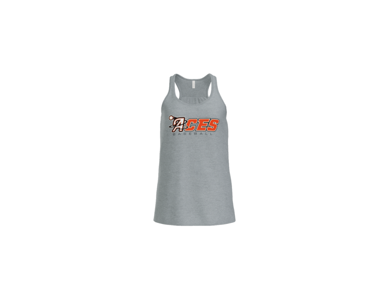 Aces Baseball Wordmark Women's Flowy Racerback Tank - Athletic Heather