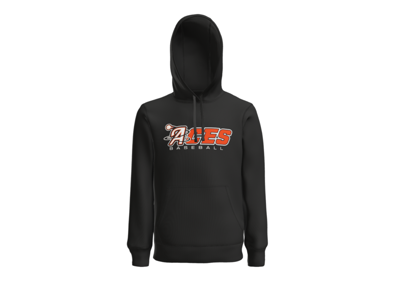 Aces Baseball Wordmark Pullover Hoodie - Black