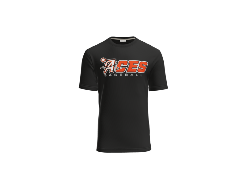 Aces Baseball Wordmark Cotton Touch Performance Tee - Black