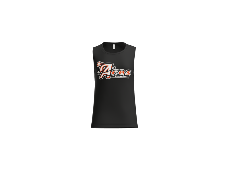 Aces Baseball Logo Women's Flowy Muscle Tank - Black
