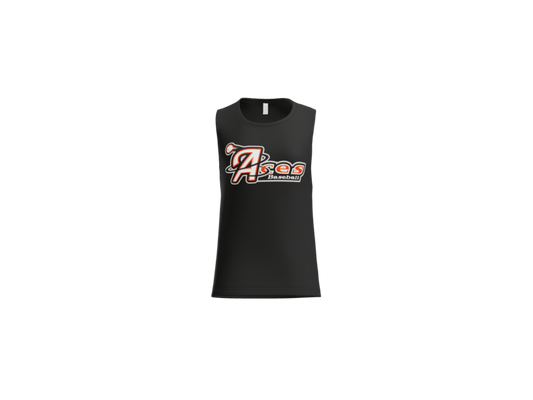 Aces Baseball Logo Women's Flowy Muscle Tank - Black