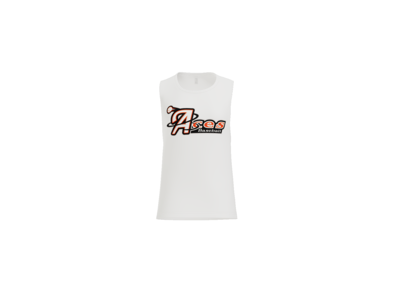 Aces Baseball Logo Women's Flowy Muscle Tank - White