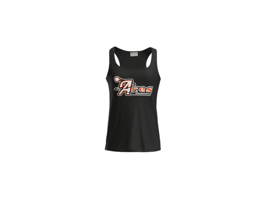 Aces Baseball Logo Women's Racerback Performance Tank - Black