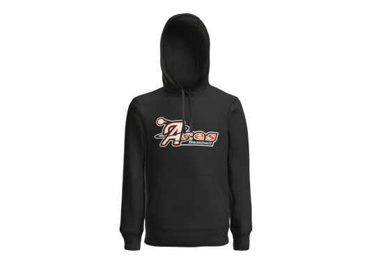 Aces Baseball Logo Pullover Hoodie - Black
