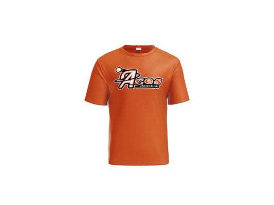 Aces Baseball Logo Performance Tee - Deep Orange