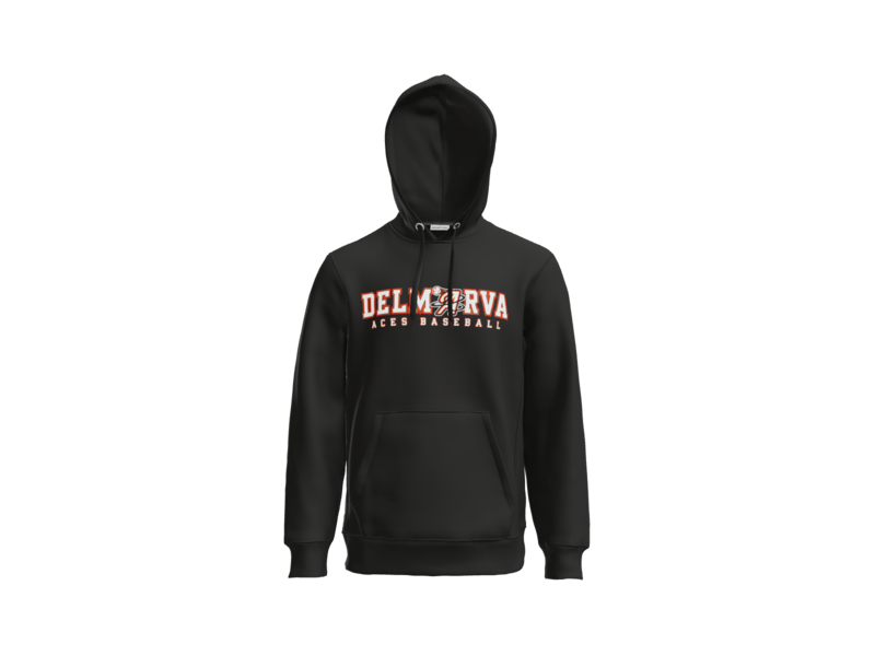Delmarva Aces Baseball Wordmark Heavyweight Fleece Hoodie - Black