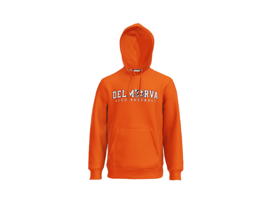 Delmarva Aces Baseball Wordmark Heavyweight Fleece Hoodie - Orange