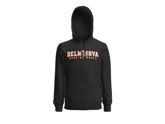 Delmarva Aces Baseball Wordmark Pullover Hoodie - Black