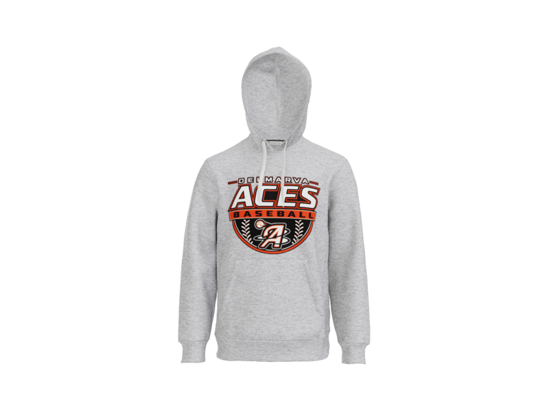 Delmarva Aces Baseball Crest Heavyweight Fleece Hoodie - Athletic Heather