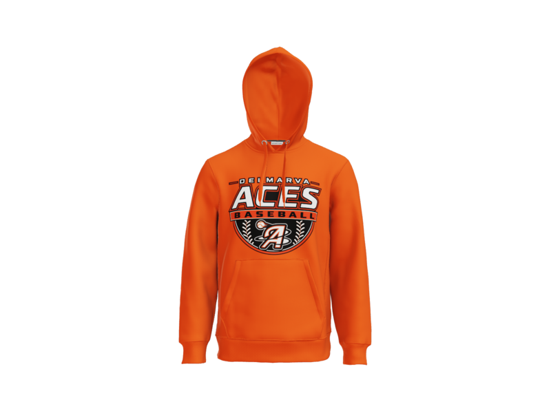 Delmarva Aces Baseball Crest Heavyweight Fleece Hoodie - Orange