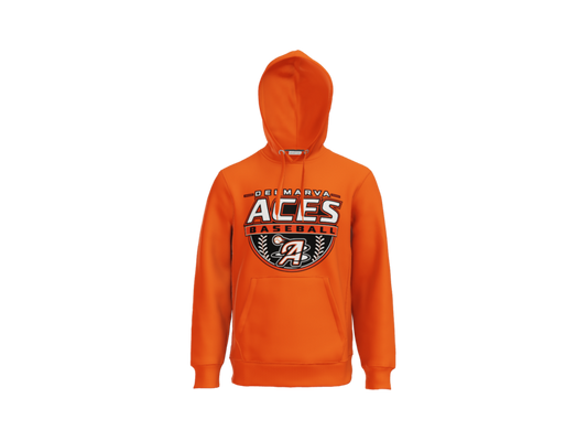 Delmarva Aces Baseball Crest Heavyweight Fleece Hoodie - Orange