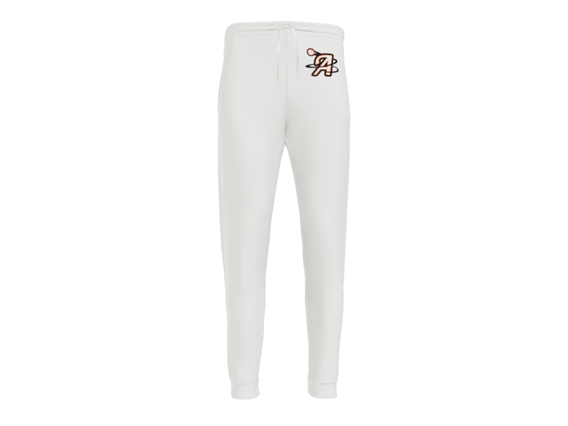 Aces Baseball Orbit Logo Unisex Fleece Joggers - White