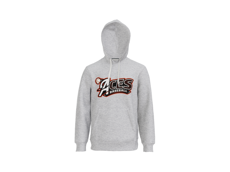 Aces Baseball Pinstripe Heavyweight Fleece Hoodie - Athletic Heather