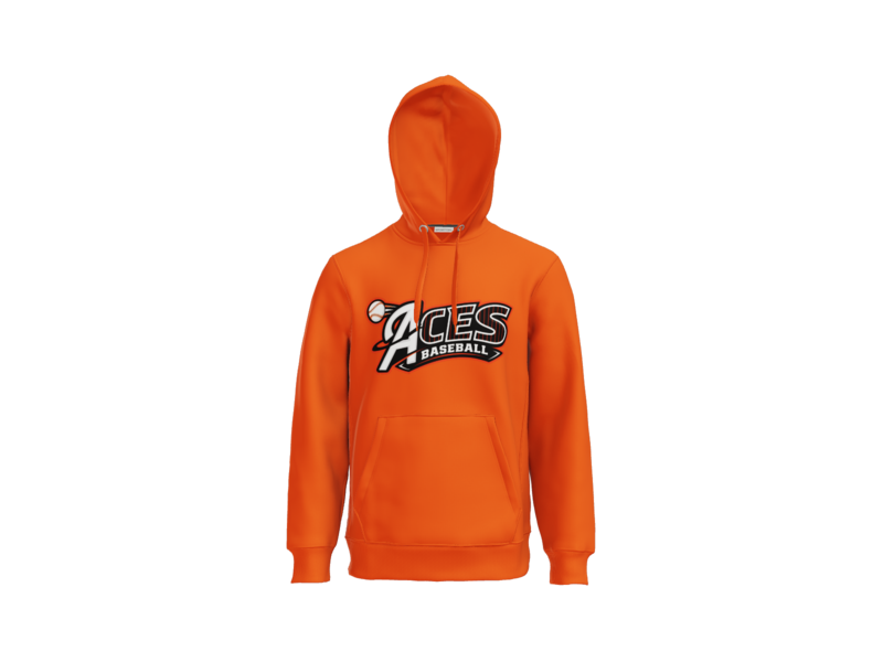Aces Baseball Pinstripe Heavyweight Fleece Hoodie - Orange