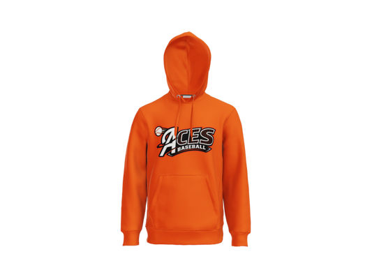 Aces Baseball Pinstripe Heavyweight Fleece Hoodie - Orange