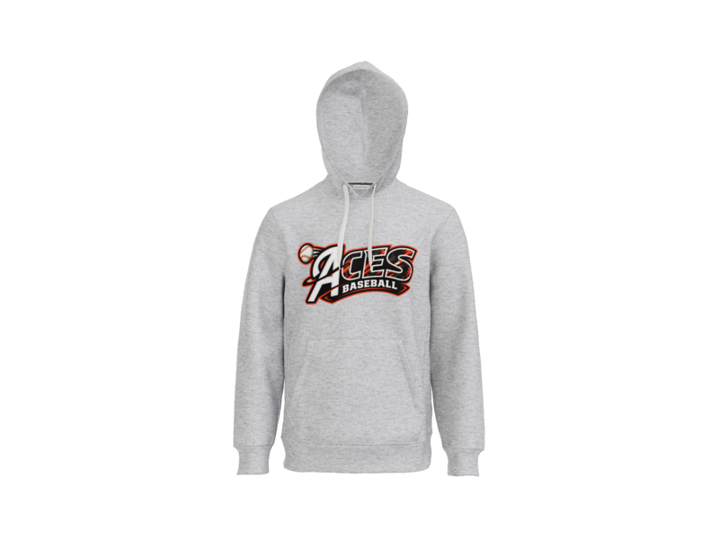 Aces Baseball Distressed Heavyweight Fleece Hoodie - Athletic Heather