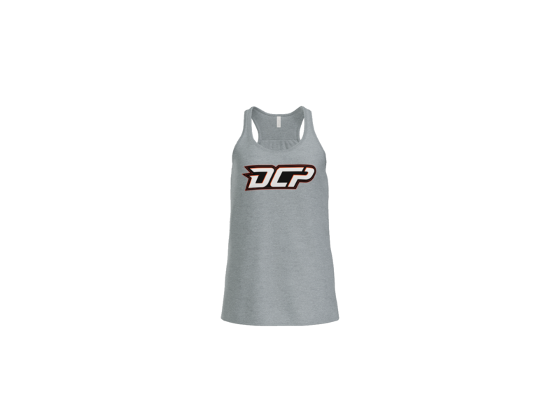 DCP Logo Women's Flowy Racerback Tank - Athletic Heather