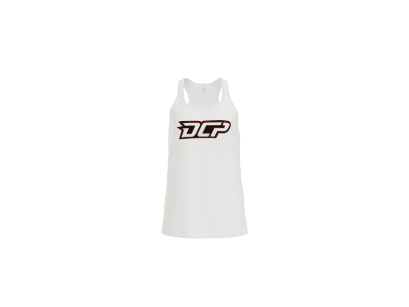 DCP Logo Women's Flowy Racerback Tank - White