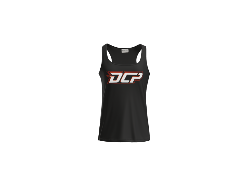 DCP Logo Women's Racerback Performance Tank - Black