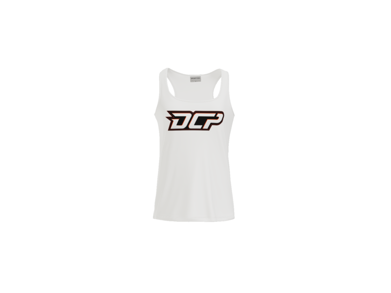 DCP Logo Women's Racerback Performance Tank - White