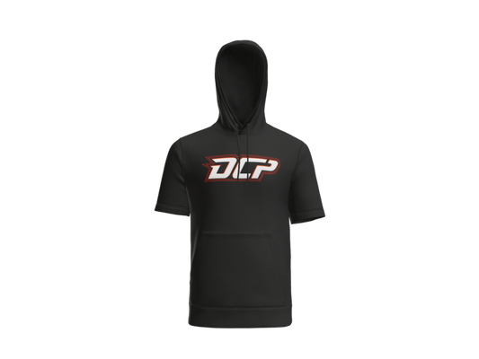 DCP Logo Short Sleeve Performance Hoodie - Black