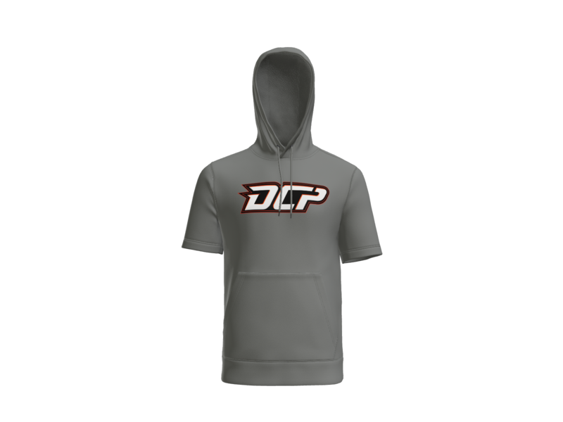 DCP Logo Short Sleeve Performance Hoodie - Dark Smoke Grey